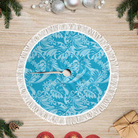 Tahiti Ninamu Tiare Floral Tree Skirt Monstera Palm Tropical Leaves - Polynesian Pride