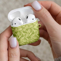 Tahiti Olive Tiare Floral AirPods Case Monstera Palm Tropical Leaves LT01 - Polynesian Pride