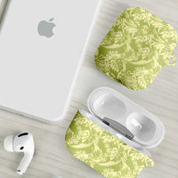 Tahiti Olive Tiare Floral AirPods Case Monstera Palm Tropical Leaves LT01 - Polynesian Pride