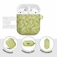 Tahiti Olive Tiare Floral AirPods Case Monstera Palm Tropical Leaves LT01 - Polynesian Pride