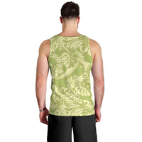 Tahiti Olive Tiare Floral Men Tank Top Monstera Palm Tropical Leaves LT01 - Polynesian Pride