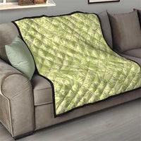Tahiti Olive Tiare Floral Quilt Monstera Palm Tropical Leaves LT01 - Polynesian Pride