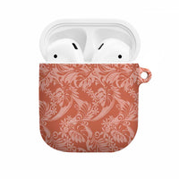 Tahiti Puatou Tiare Floral AirPods Case Monstera Palm Tropical Leaves LT01 Orange - Polynesian Pride