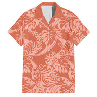 Tahiti Puatou Tiare Floral Family Matching Off Shoulder Maxi Dress and Hawaiian Shirt Monstera Palm Tropical Leaves - Polynesian Pride