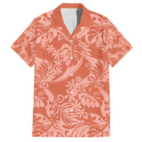 Tahiti Puatou Tiare Floral Family Matching Short Sleeve Bodycon Dress and Hawaiian Shirt Monstera Palm Tropical Leaves - Polynesian Pride