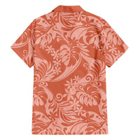 Tahiti Puatou Tiare Floral Family Matching Short Sleeve Bodycon Dress and Hawaiian Shirt Monstera Palm Tropical Leaves - Polynesian Pride