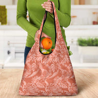 Tahiti Puatou Tiare Floral Grocery Bag Monstera Palm Tropical Leaves LT01 - Polynesian Pride