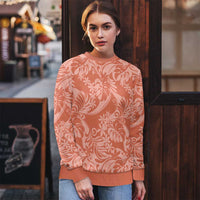 Tahiti Puatou Tiare Floral Ugly Christmas Sweater Monstera Palm Tropical Leaves - Polynesian Pride