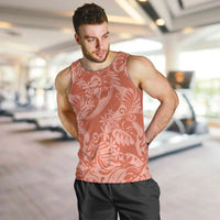 Tahiti Puatou Tiare Floral Men Tank Top Monstera Palm Tropical Leaves - Polynesian Pride