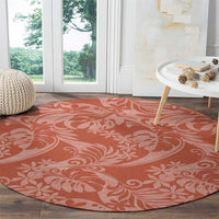 Tahiti Puatou Tiare Floral Round Carpet Monstera Palm Tropical Leaves LT01 - Polynesian Pride