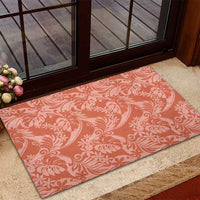 Tahiti Puatou Tiare Floral Rubber Doormat Monstera Palm Tropical Leaves LT01 - Polynesian Pride