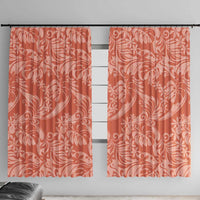 Tahiti Puatou Tiare Floral Window Curtain Monstera Palm Tropical Leaves - Polynesian Pride