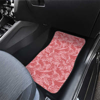 Tahiti Tarona Tiare Floral Car Mats Monstera Palm Tropical Leaves - Polynesian Pride