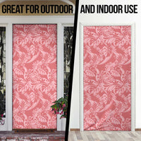 Tahiti Tarona Tiare Floral Door Cover Monstera Palm Tropical Leaves LT01 - Polynesian Pride
