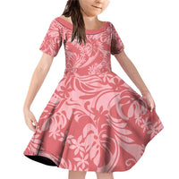 Tahiti Tarona Tiare Floral Family Matching Off Shoulder Short Dress and Hawaiian Shirt Monstera Palm Tropical Leaves - Polynesian Pride