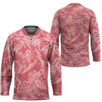 Tahiti Tarona Tiare Floral Hockey Jersey Monstera Palm Tropical Leaves LT01 - Polynesian Pride