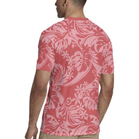 Tahiti Tarona Tiare Floral Rugby Jersey Monstera Palm Tropical Leaves LT01 - Polynesian Pride