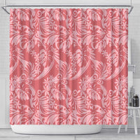 Tahiti Tarona Tiare Floral Shower Curtain Monstera Palm Tropical Leaves - Polynesian Pride