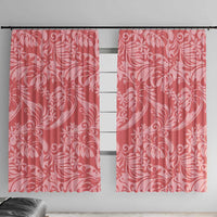 Tahiti Tarona Tiare Floral Window Curtain Monstera Palm Tropical Leaves - Polynesian Pride