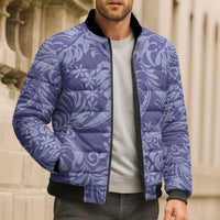 Tahiti Vareau Tiare Floral Bomber Puffer Jacket Monstera Palm Tropical Leaves - Polynesian Pride