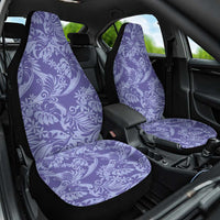 Tahiti Vareau Tiare Floral Car Seat Cover Monstera Palm Tropical Leaves - Polynesian Pride