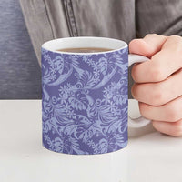 Tahiti Vareau Tiare Floral Ceramic Mug Monstera Palm Tropical Leaves - Polynesian Pride