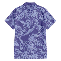 Tahiti Vareau Tiare Floral Family Matching Short Sleeve Bodycon Dress and Hawaiian Shirt Monstera Palm Tropical Leaves - Polynesian Pride