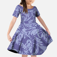 Tahiti Vareau Tiare Floral Family Matching Summer Maxi Dress and Hawaiian Shirt Monstera Palm Tropical Leaves - Polynesian Pride