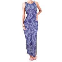 Tahiti Vareau Tiare Floral Family Matching Tank Maxi Dress and Hawaiian Shirt Monstera Palm Tropical Leaves - Polynesian Pride