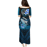 Hawaii Puletasi Polynesian Shark with Kakau Blue Version LT01 - Polynesian Pride