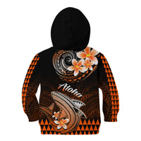 Hawaii Kid Hoodie Polynesian Shark with Kakau Orange Version LT01 - Polynesian Pride