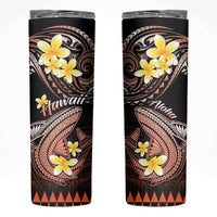 Hawaii Skinny Tumbler Polynesian Shark with Kakau Orange Version