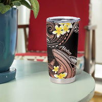Hawaii Tumbler Cup Polynesian Shark with Kakau Orange Version LT01 - Polynesian Pride
