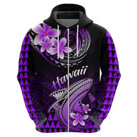 Hawaii Hoodie Polynesian Shark with Kakau Purple Version LT01 - Polynesian Pride