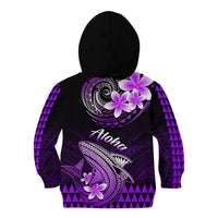 Hawaii Kid Hoodie Polynesian Shark with Kakau Purple Version LT01 - Polynesian Pride
