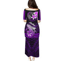 Hawaii Puletasi Polynesian Shark with Kakau Purple Version LT01 - Polynesian Pride