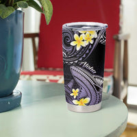 Hawaii Tumbler Cup Polynesian Shark with Kakau Purple Version LT01 - Polynesian Pride