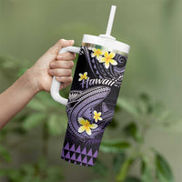 Hawaii Tumbler With Handle Polynesian Shark with Kakau Purple Version LT01 - Polynesian Pride