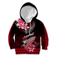 Hawaii Kid Hoodie Polynesian Shark with Kakau Red Version LT01 Red - Polynesian Pride