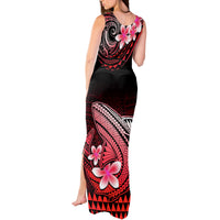 Hawaii Tank Maxi Dress Polynesian Shark with Kakau Red Version LT01 - Polynesian Pride