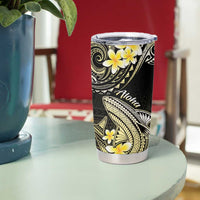 Hawaii Tumbler Cup Polynesian Shark with Kakau Yellow Version LT01 - Polynesian Pride