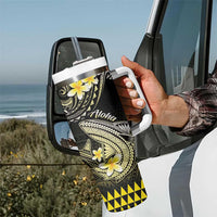 Hawaii Tumbler With Handle Polynesian Shark with Kakau Yellow Version LT01 - Polynesian Pride