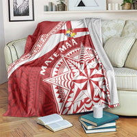 Tonga Rugby Mate Maa Blanket Ngatu Pattern LT01 Red - Polynesian Pride