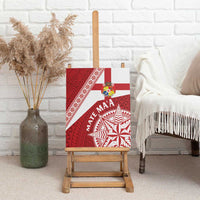 Tonga Rugby Mate Maa Canvas Wall Art Ngatu Pattern LT01 - Polynesian Pride