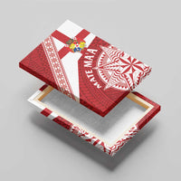 Tonga Rugby Mate Maa Canvas Wall Art Ngatu Pattern LT01 - Polynesian Pride