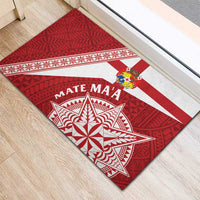 Tonga Rugby Mate Maa Rubber Doormat Ngatu Pattern LT01 - Polynesian Pride