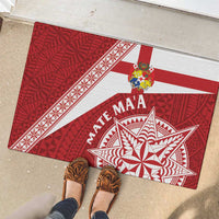 Tonga Rugby Mate Maa Rubber Doormat Ngatu Pattern LT01 - Polynesian Pride