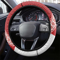 Tonga Rugby Mate Maa Steering Wheel Cover Ngatu Pattern LT01 - Polynesian Pride