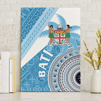 Fiji Rugby Bati Canvas Wall Art Tapa Pattern LT01 Without Frame Blue - Polynesian Pride