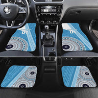 Fiji Rugby Bati Car Mats Tapa Pattern LT01 Set 4pcs Blue - Polynesian Pride